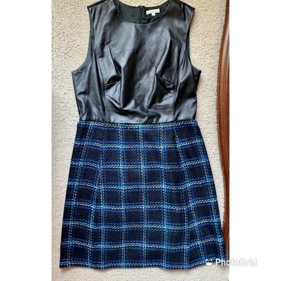 Shoshanna Everett Plaid combo Marlee dress - Picture 3 of 16